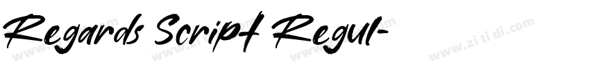 Regards Script Regul字体转换